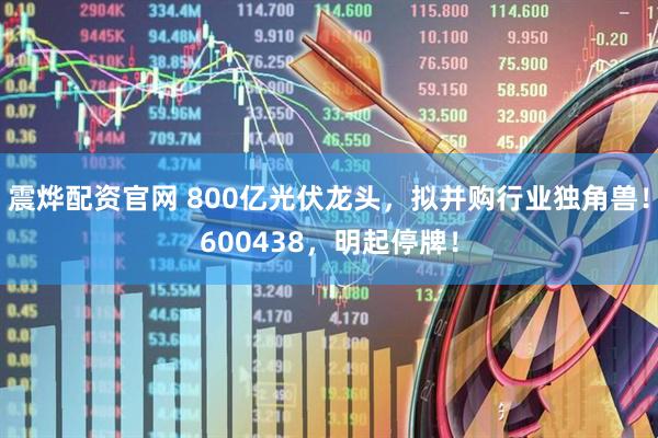 震烨配资官网 800亿光伏龙头，拟并购行业独角兽！600438，明起停牌！